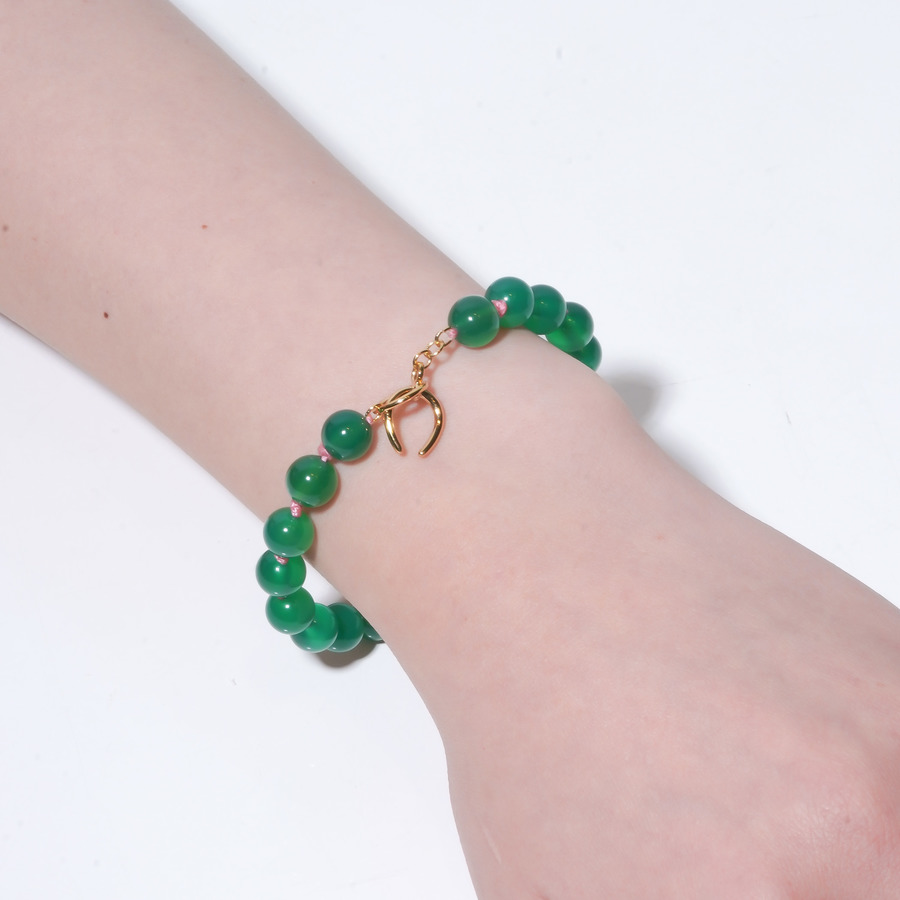 Nurture love bracelet(Green agate) 詳細画像 Gold 4