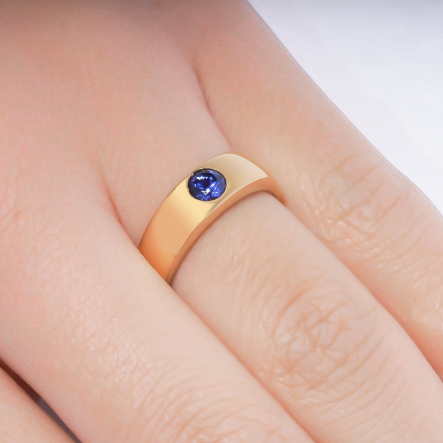 One stone ring 詳細画像 Blue 4