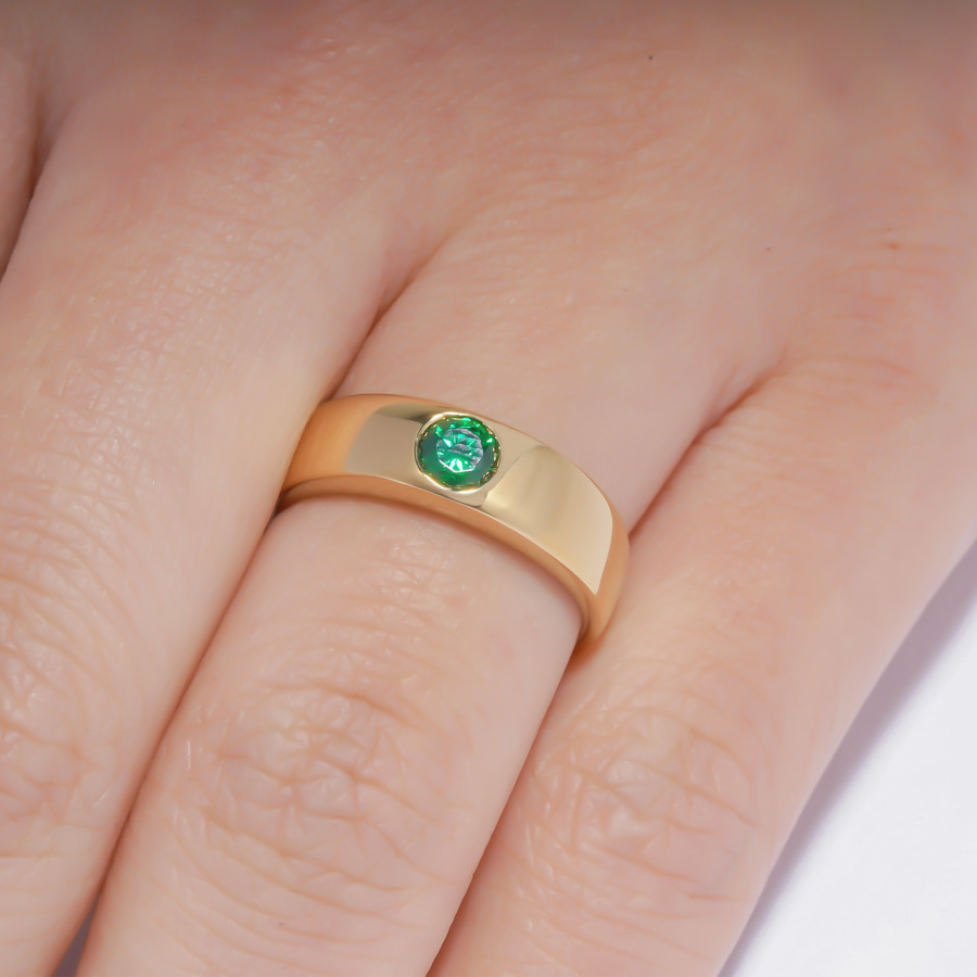 One stone ring 詳細画像 Green 5