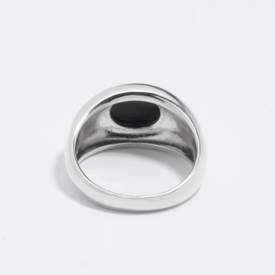 Oval stone ring(onyx) 詳細画像 Other 3