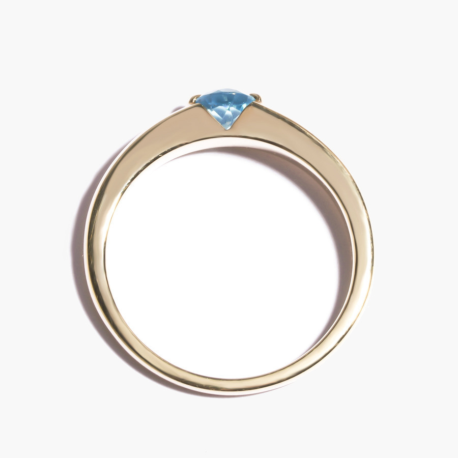 Side view ring (Bluetopaz) 詳細画像 Gold 1