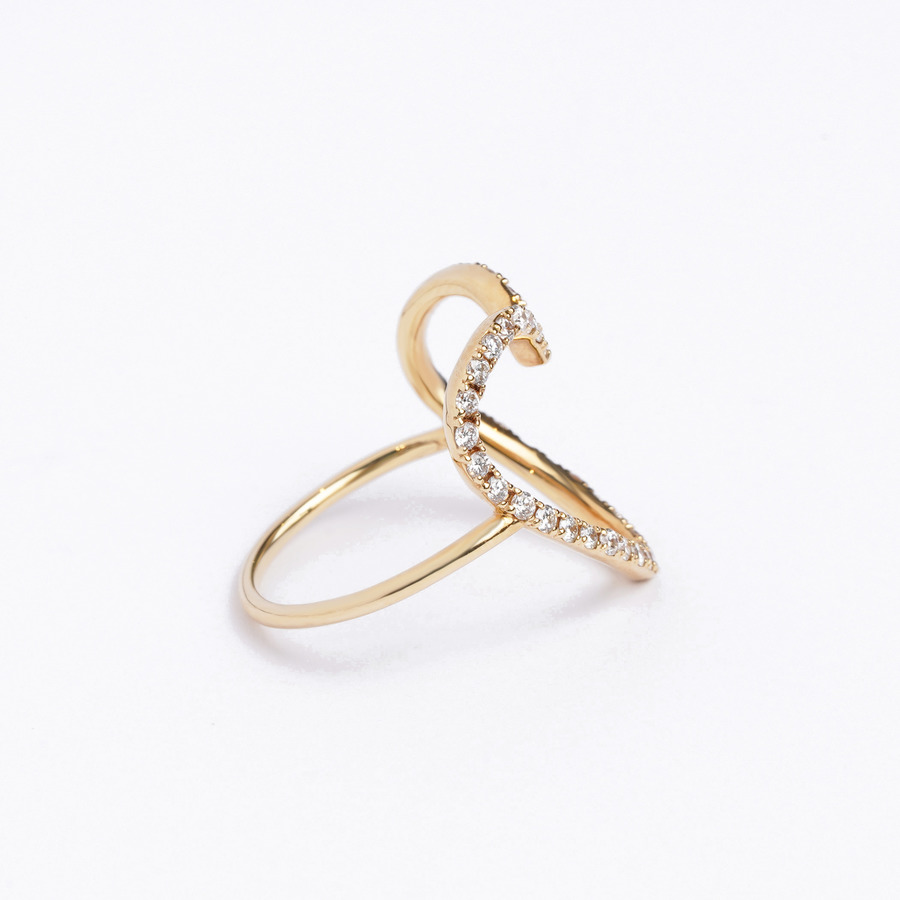 Heartful dia ring(YG) 詳細画像 Gold 1