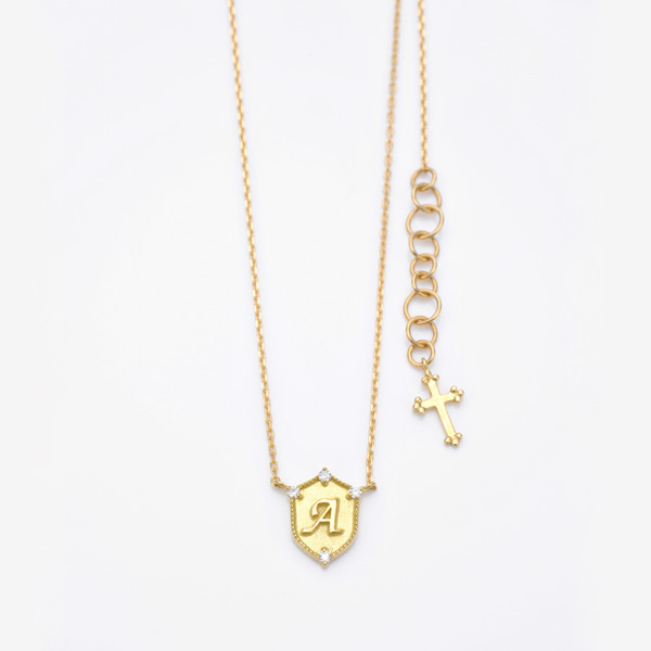 Lucky letter charm necklace