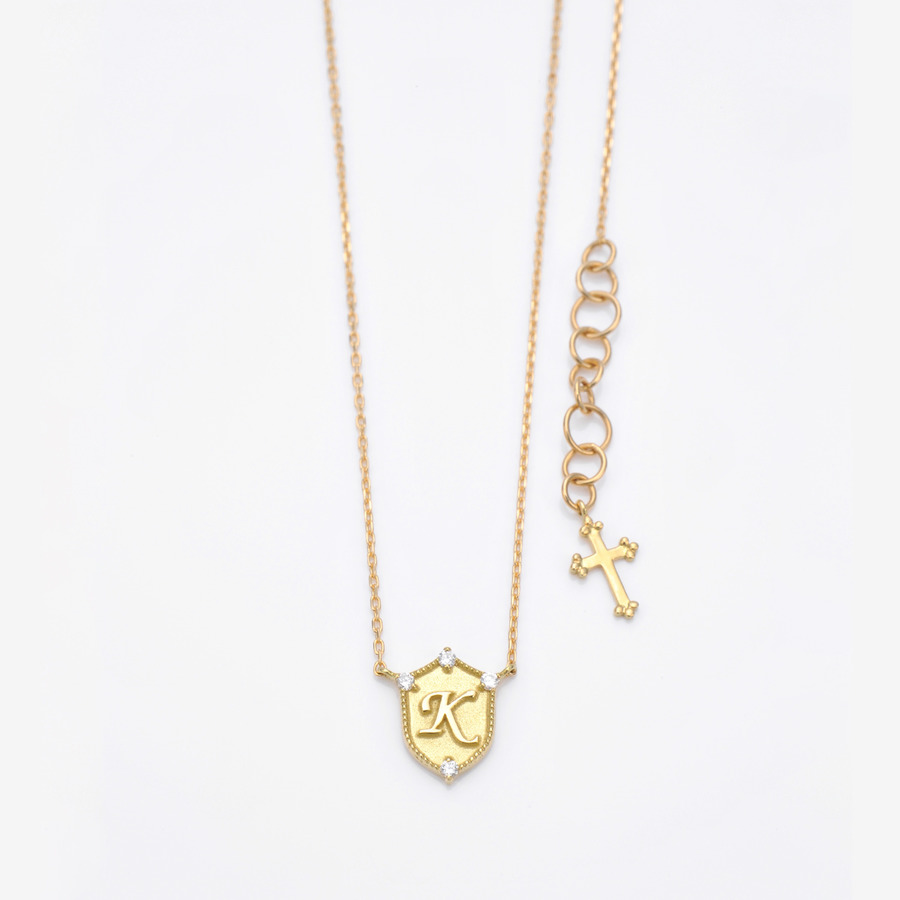 Lucky letter charm necklace 詳細画像 K 1