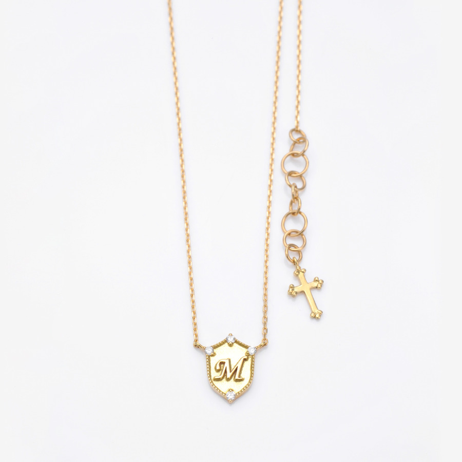 Lucky letter charm necklace 詳細画像 M 1