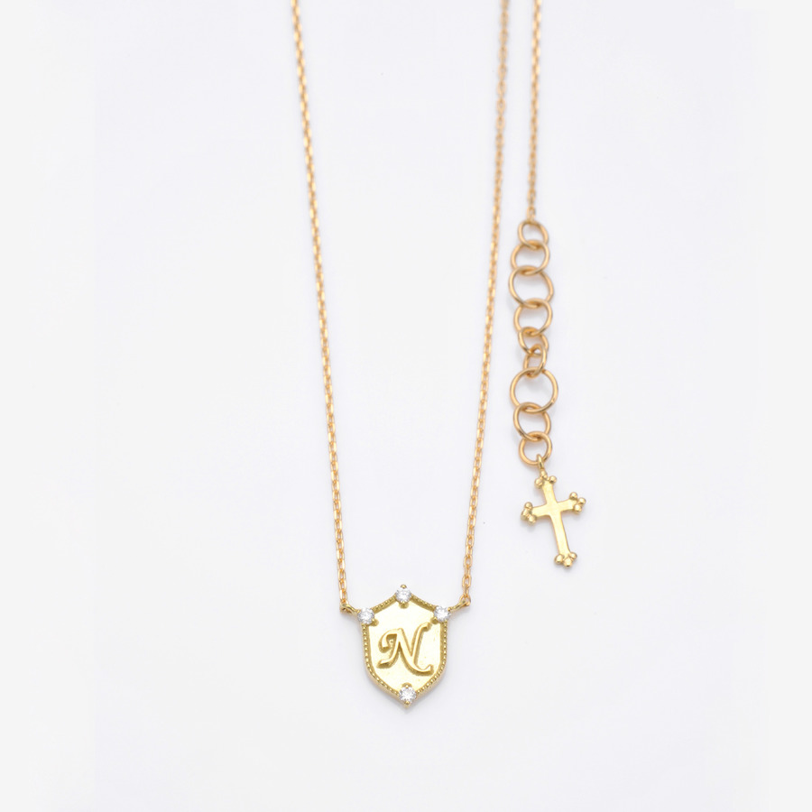 Lucky letter charm necklace 詳細画像 N 1