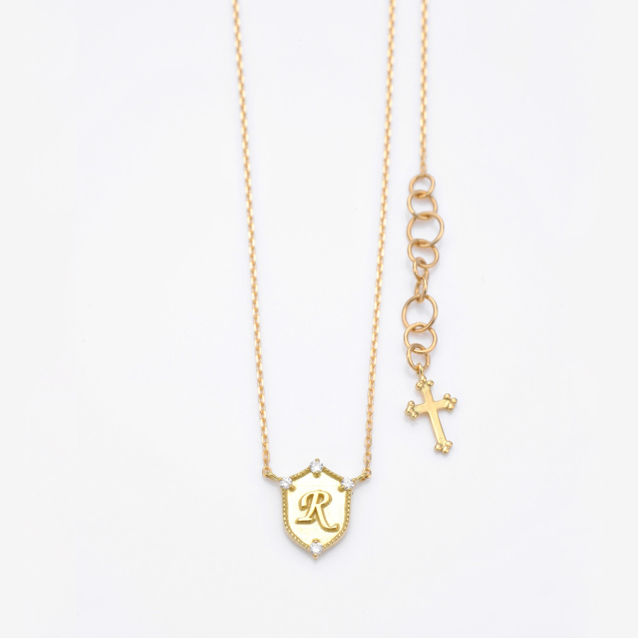 Lucky letter charm necklace 詳細画像 R 1