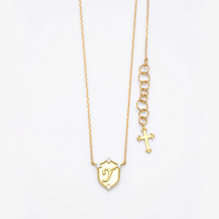 Lucky letter charm necklace 詳細画像 Y 1