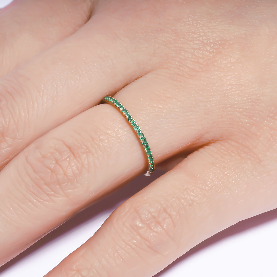 Tiny ring(Emerald) 詳細画像 Gold 3