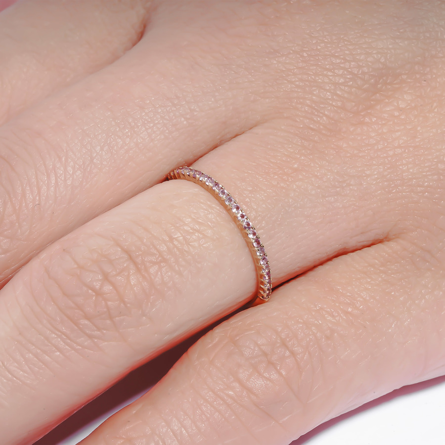 Tiny ring(Pink sapphire) 詳細画像 Gold 3