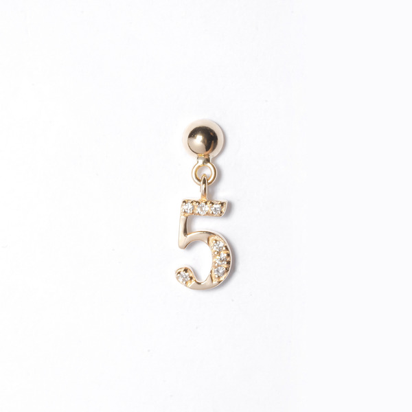 Happy number earring (Diamond)