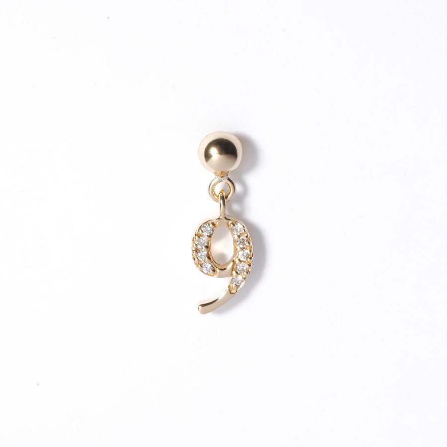 Happy number earring (Diamond)｜enasoluna（エナソルーナ）公式サイト