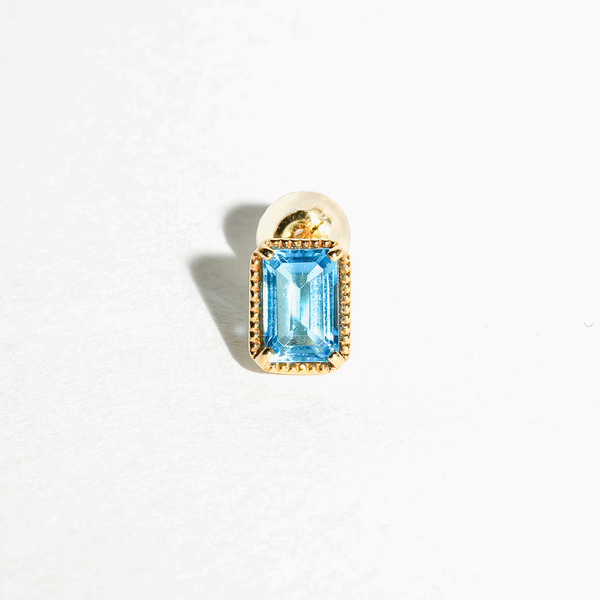 Fancy drop earring (Blue topaz)
