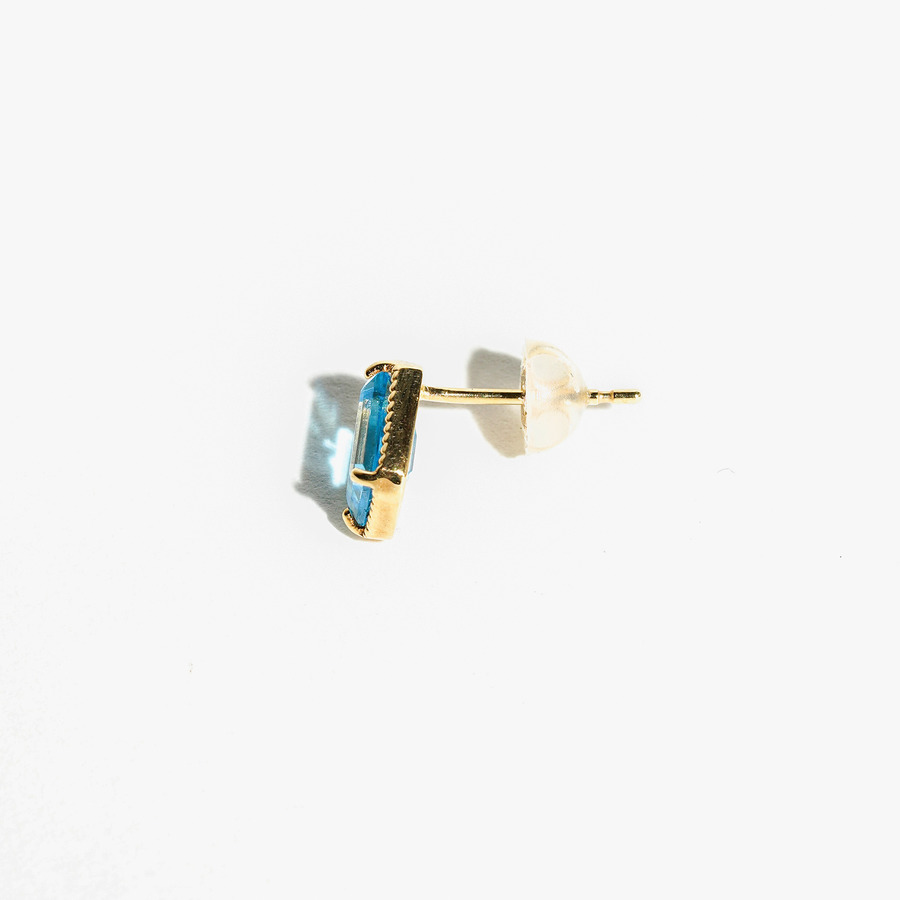 Fancy drop earring (Blue topaz) 詳細画像 Gold 1