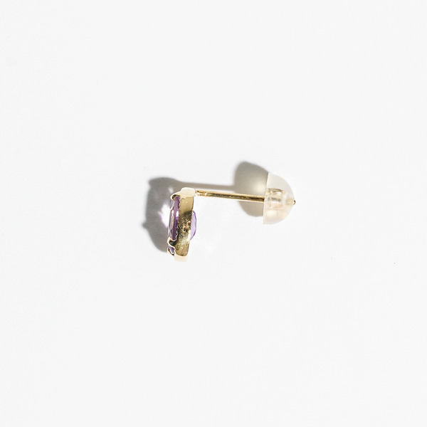 Fancy drop earring (Amethyst light color) 詳細画像