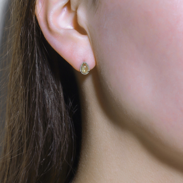 Fancy drop earring (Peridot) 詳細画像
