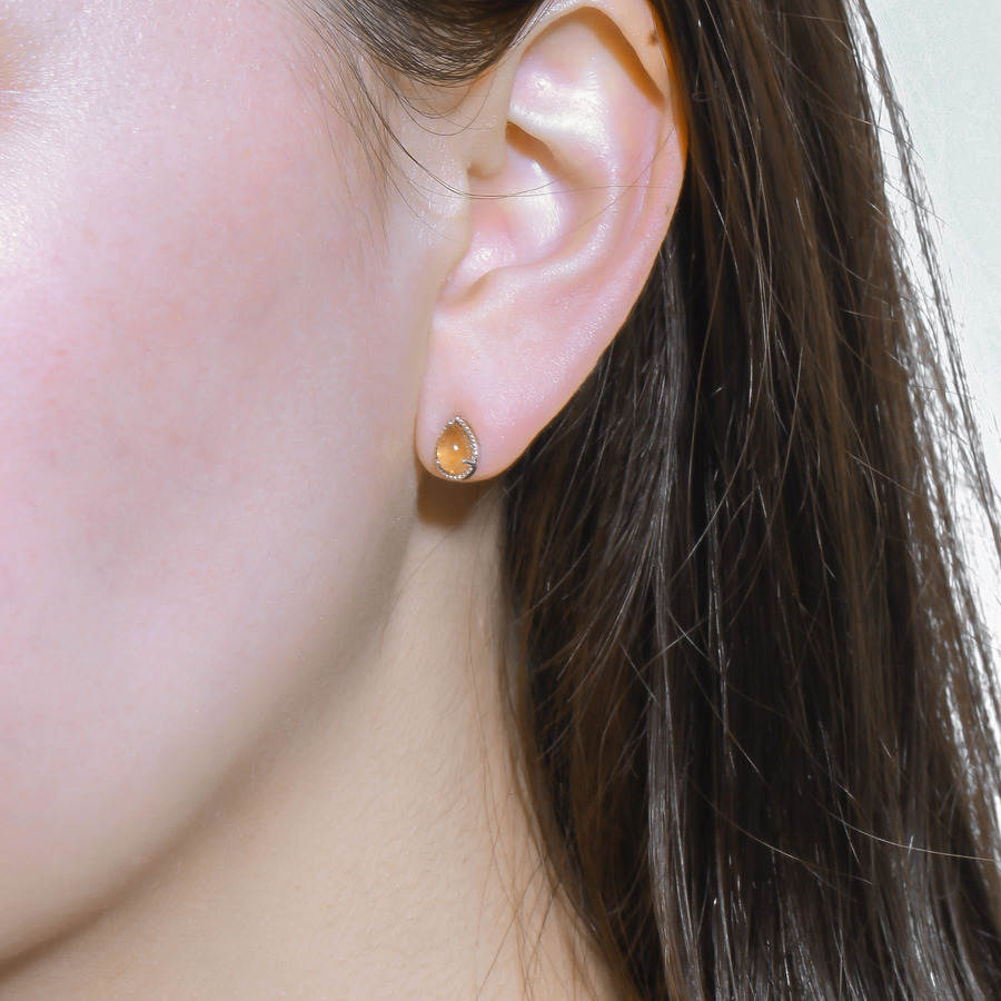 Fancy drop earring (Citrine) 詳細画像 White Gold 2