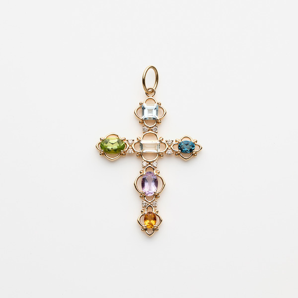 Candy color cross charm