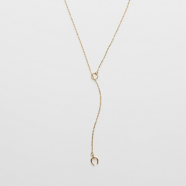 Horseshoe gold necklace