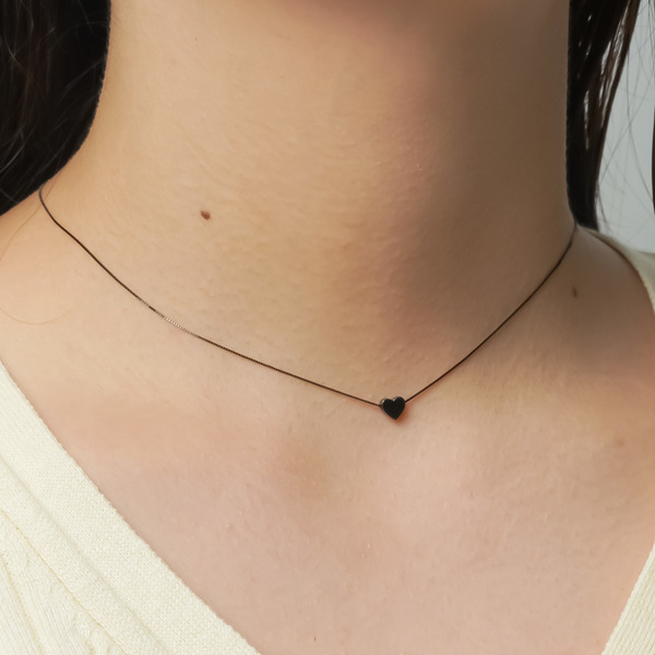 Chic love necklace (Black) 詳細画像