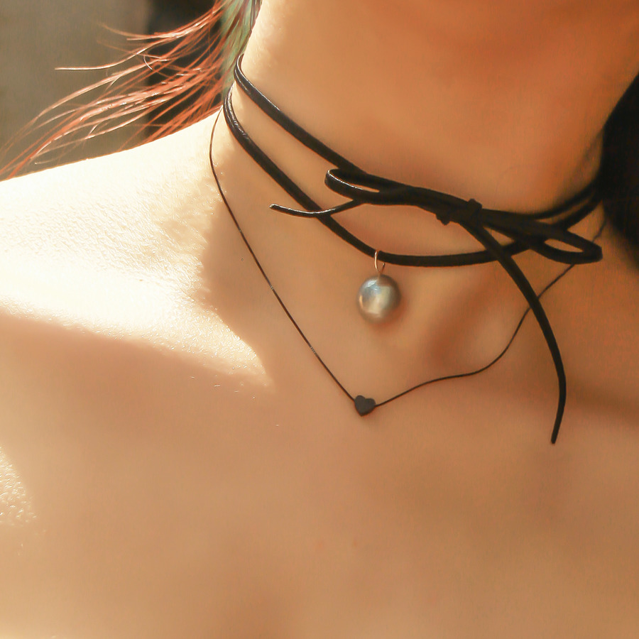Chic love necklace (Black) 詳細画像 Black 6