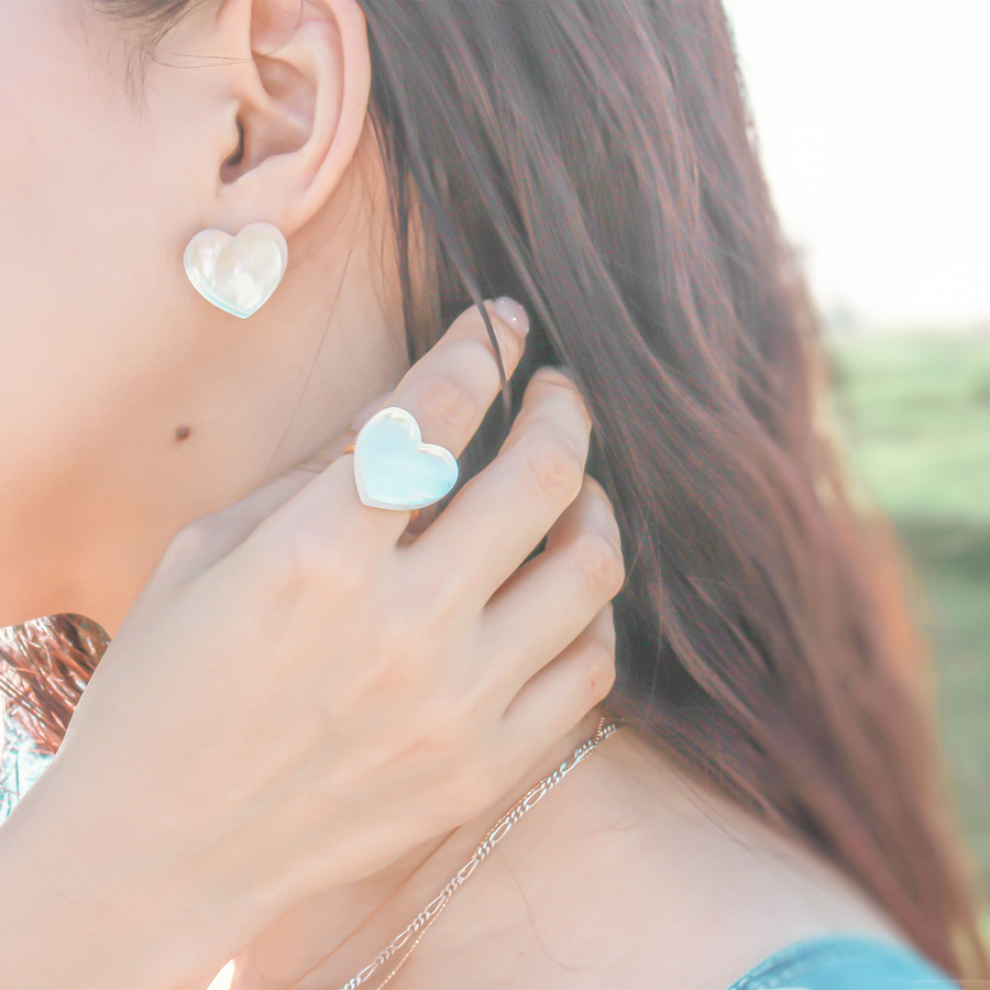 Crystal pearl earrings 詳細画像 Gold 6