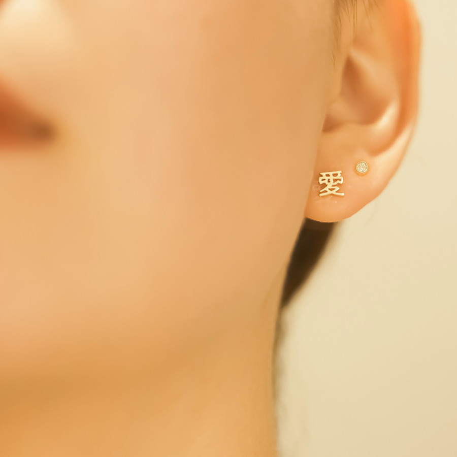愛 Dia earrings 詳細画像 Gold 4