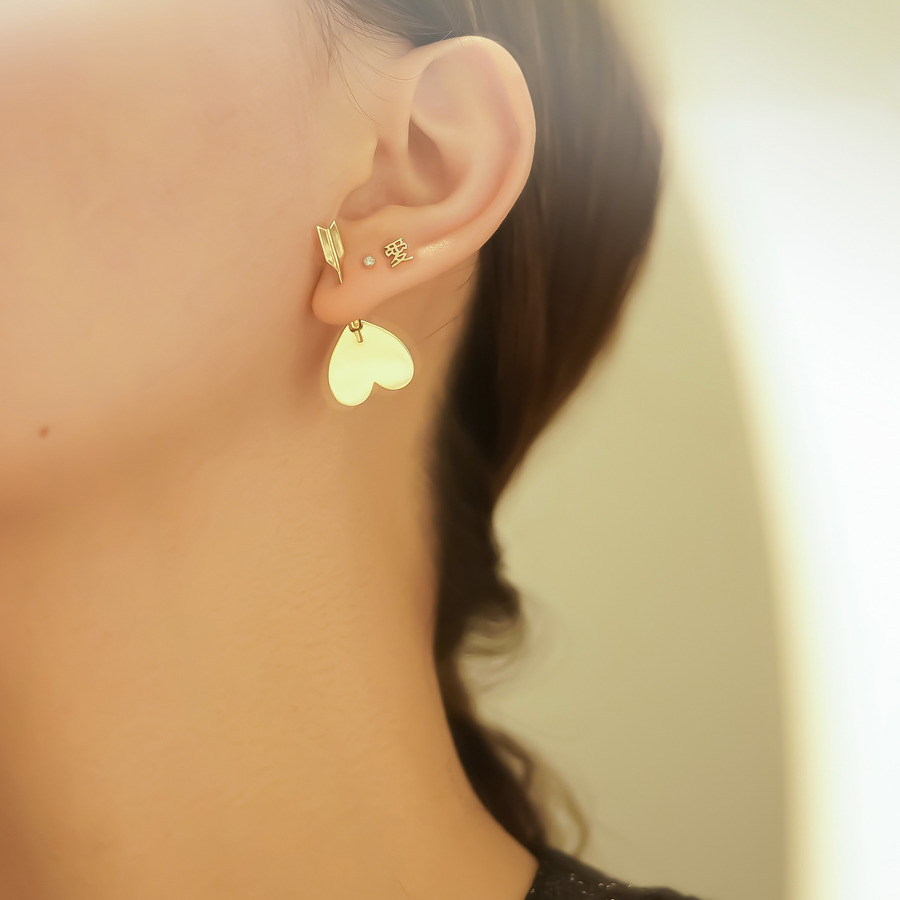 愛 Dia earrings 詳細画像 Gold 5