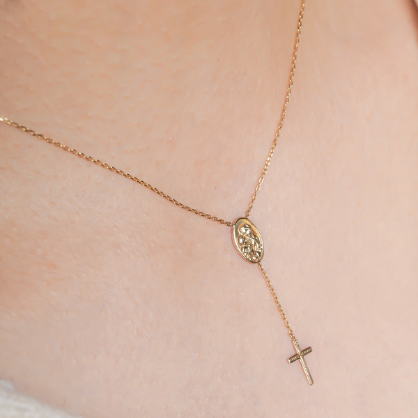 Skinny mariamedaille necklace 詳細画像