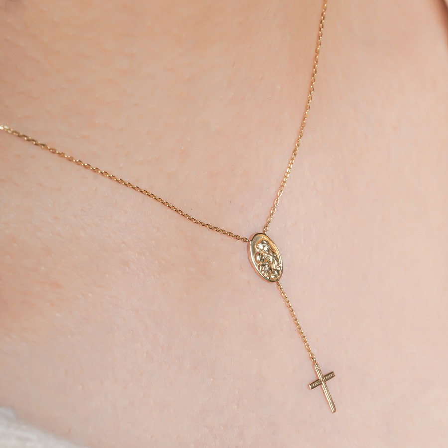 Skinny mariamedaille necklace 詳細画像 Gold 4