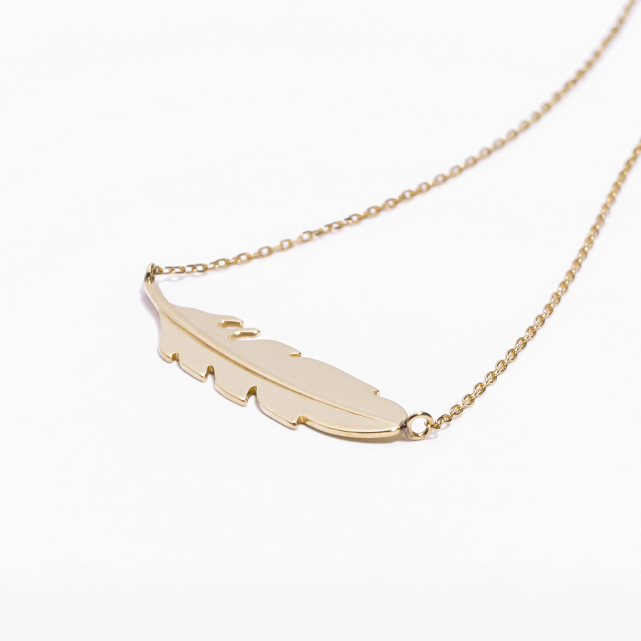 Feather necklace 詳細画像 Gold 1