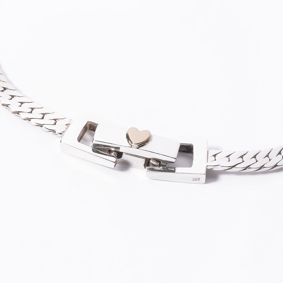 Heart chain bracelet (Herringbone)｜enasoluna（エナソルーナ）公式