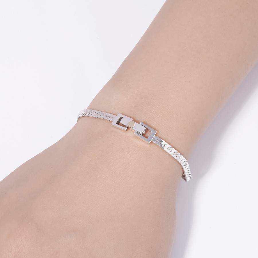 Heart chain bracelet (Herringbone) 詳細画像 Silver 6