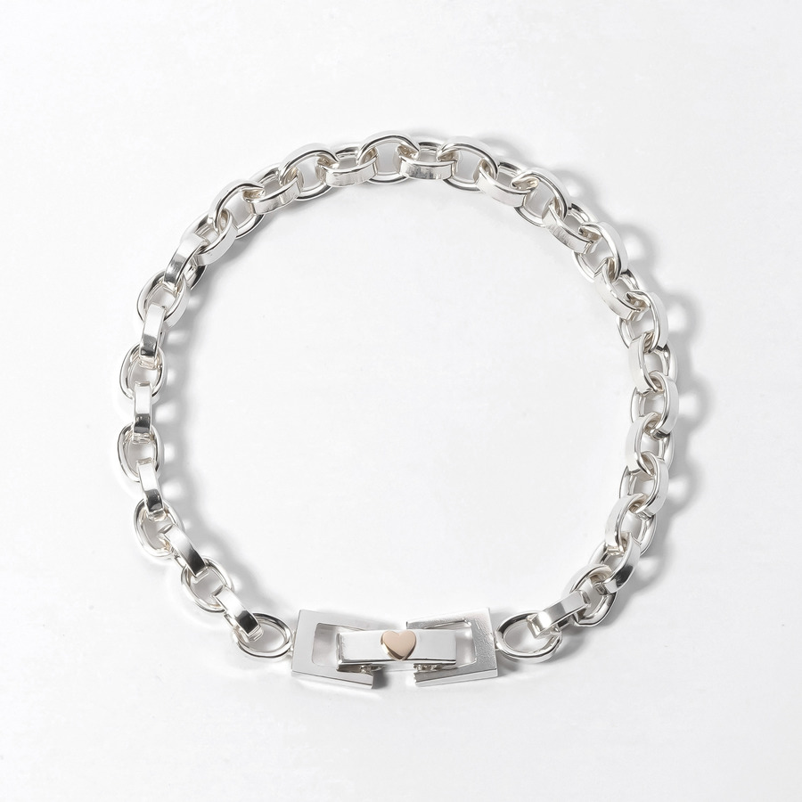 Heart chain bracelet (Ringchain) 詳細画像 Silver 1